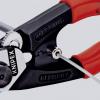 Knipex Knipex-Werk 95 61 190 nůžky na drátěná lanka Vhodné pro (odizolační technika) hliníkový a měděný kabel, jedno- a vícežilový, středně tvrdá drátěná lanka