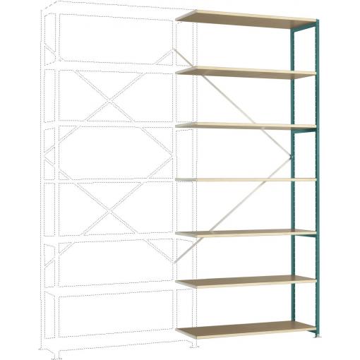 Manuflex RP1736.5021 přístavný modul regálu oddělení , (š x v x h) 960 x 2600 x 300 mm, dřevěná podlaha