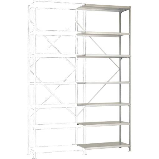 Manuflex RB2287 přístavný modul regálu oddělení , (š x v x h) 1000 x 3000 x 300 mm, ocelová podlaha