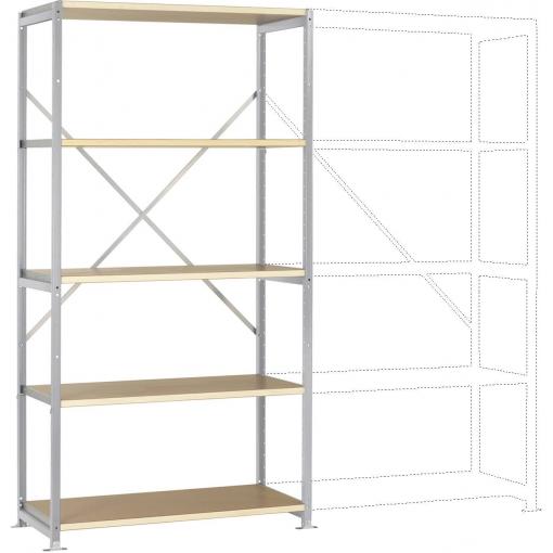 Manuflex RP1014.9006 základní modul regálu oddělení , (š x v x h) 1030 x 2000 x 700 mm, dřevěná podlaha