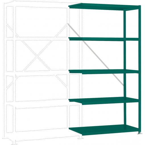 Manuflex RP1153.0001 přístavný modul regálu oddělení , (š x v x h) 1000 x 2000 x 500 mm, ocelová podlaha