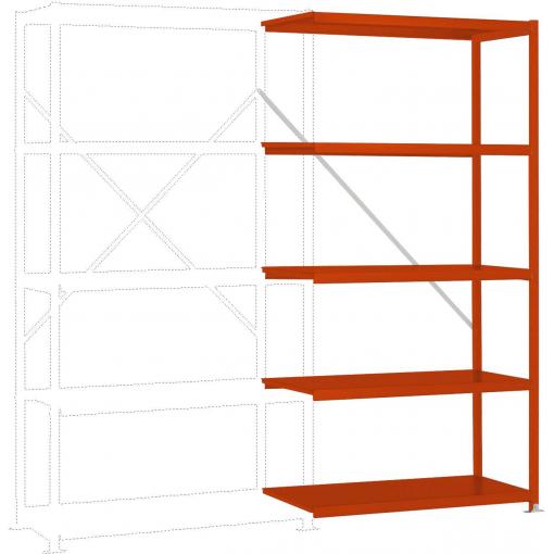 Manuflex RP1154.2001 přístavný modul regálu oddělení , (š x v x h) 1000 x 2000 x 600 mm, ocelová podlaha