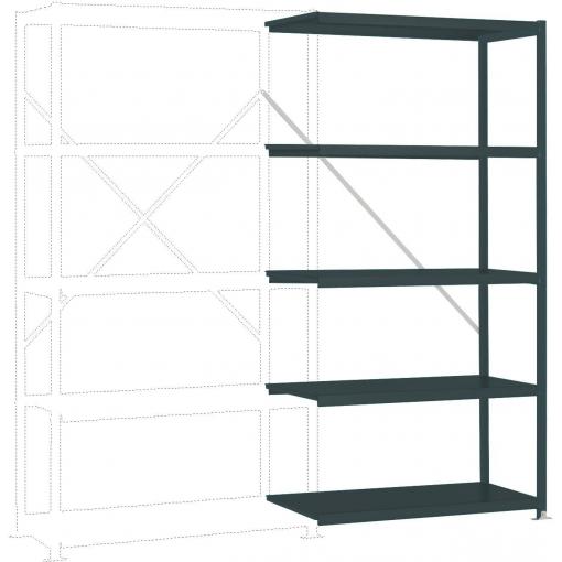 Manuflex RP1154.7016 přístavný modul regálu oddělení , (š x v x h) 1000 x 2000 x 600 mm, ocelová podlaha