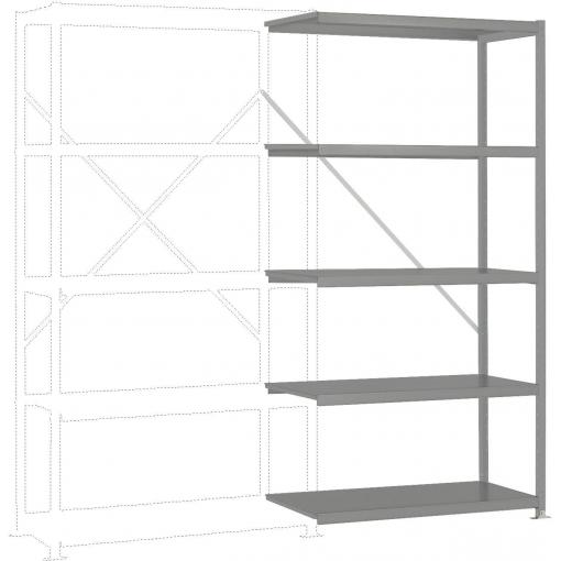 Manuflex RP1151.9006 přístavný modul regálu oddělení , (š x v x h) 1000 x 2000 x 300 mm, ocelová podlaha