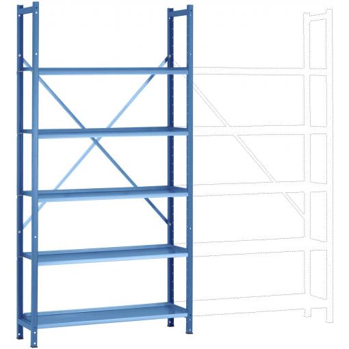 Manuflex RA3151.5012 základní modul regálu oddělení , (š x v x h) 1250 x 2500 x 700 mm, ocelová podlaha