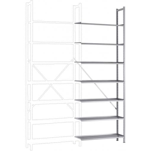 Manuflex RA3172.9006 přístavný modul regálu oddělení , (š x v x h) 1250 x 2500 x 700 mm, ocelová podlaha