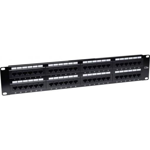 Intellinet 513579 48 portů síťový patch panel 483 mm (19) CAT 3, CAT 4, CAT 5, CAT 5e 2 U černá neosazený