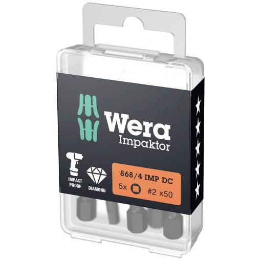 Wera 868/4IMP DC DIN3126-D6,3/ISO1173 čtyřhranný bit 2 F 6.3 5 ks
