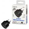 LogiLink Ladegerät USB nabíječka, 2x USB A, 10.5 W, černá