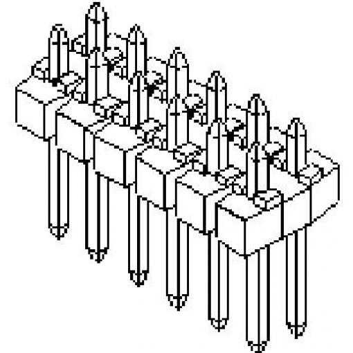 Molex pinová lišta (standardní) Počet řádků: 2 901310127 1 ks Tray