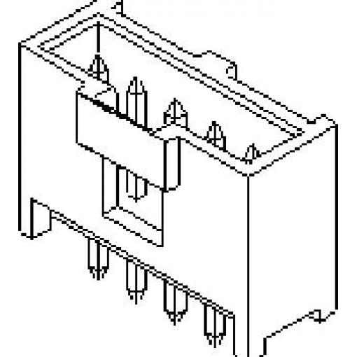 Molex vestavná pinová lišta (standardní) 4, rozteč 2.54 mm, 901362204, 1 ks Tray