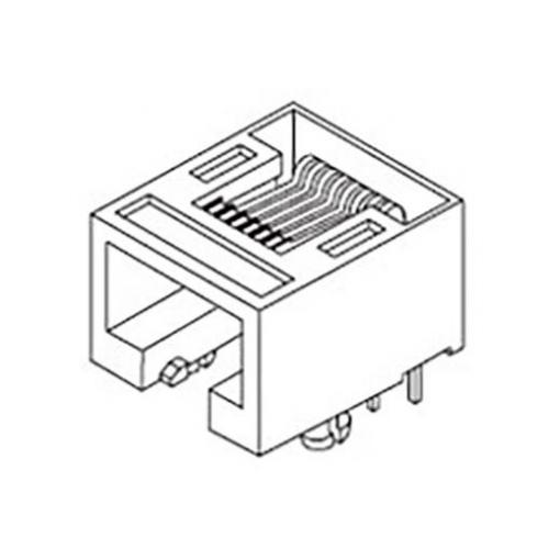 Molex 855035001, zásuvkový modul RJ45, zásuvka, černá, 1 ks