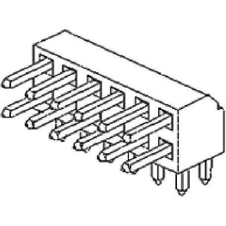 Molex pinová lišta (standardní) Počet řádků: 2 877602016 1 ks Tray