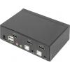Digitus DS-12870 2 + 1 port přepínač KVM HDMI dálkové ovládání, klávesnice 3840 x 2160 Pixel