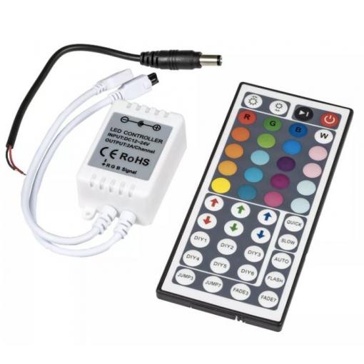 LED ovladač RGB-IR44B, infračervené ovládání, 12–24 V DC
