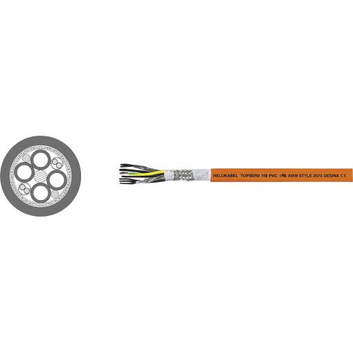 HELU TOPSERV® 119 707291 servo kabel 4 G 1.5 mm² + 4 x 0.75 mm², 500 m, oranžová