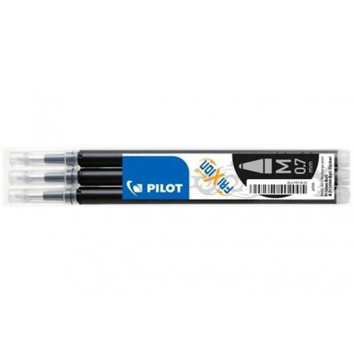 Náplň Pilot Frixion Ball, 0,7 mm (M), černá, 3 ks
