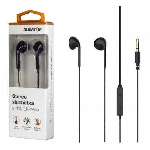 Sluchátka ALIGATOR AE004BK, High Quality, černá