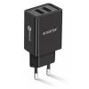Chytrá síťová nabíječka ALIGATOR 2.4A, 2xUSB, smart IC, černá, kabel pro iPhone/iPad 2A