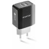 Chytrá síťová nabíječka ALIGATOR 3.4A, 2xUSB, smart IC, černá, micro USB kabel 2A