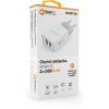 Chytrá síťová nabíječka ALIGATOR 2.4A, 2xUSB, smart IC, bílá