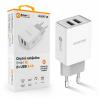 Chytrá síťová nabíječka ALIGATOR 2.4A, 2xUSB, smart IC, bílá