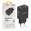 Chytrá síťová nabíječka ALIGATOR 2.4A, 2xUSB, smart IC, černá