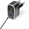 Nabíječka ALIGATOR MicroUSB s USB výst 5V/2,1A, černá