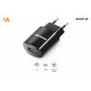 Nabíječka ALIGATOR s USB výstupem 1A, Turbo charge, černá