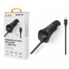 Nabíječka do auta ALIGATOR microUSB s USB výstupem, 2.4A, Turbo charge, černá