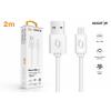 Datový kabel ALIGATOR 2A micro USB 2m, bílý