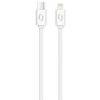 Datový kabel ALIGATOR POWER 3A, USB-C/Lightning, 1m, bílý