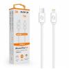 Datový kabel ALIGATOR POWER 3A, USB-C/Lightning, 1m, bílý