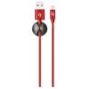 Datový kabel ALIGATOR PREMIUM 2A, Lightning, 1m, červený