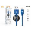 Datový kabel ALIGATOR PREMIUM 2A, Lightning, 1m, modrý