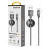 Datový kabel ALIGATOR PREMIUM 2A, Lightning, 1m, šedý