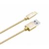 Datový kabel ALIGATOR PREMIUM 2A, Lightning, 1m, zlatý