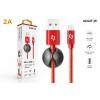 Datový kabel ALIGATOR PREMIUM 2A, Micro USB, 1m, červený