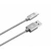 Datový kabel ALIGATOR PREMIUM 2A, USB-C, 1m, šedý