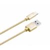 Datový kabel ALIGATOR PREMIUM 2A, USB-C, 1m, zlatý