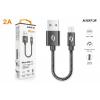 Datový kabel ALIGATOR PREMIUM 2A, Micro USB, 0,5m, černý