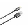 Datový kabel ALIGATOR PREMIUM 2A, Lightning, 0,5m, černý