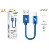 Datový kabel ALIGATOR PREMIUM 2A, USB-C, 0,5m, modrý