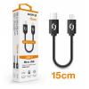 AL.kabel  USB-C/microUSB 0,15m černý  XS