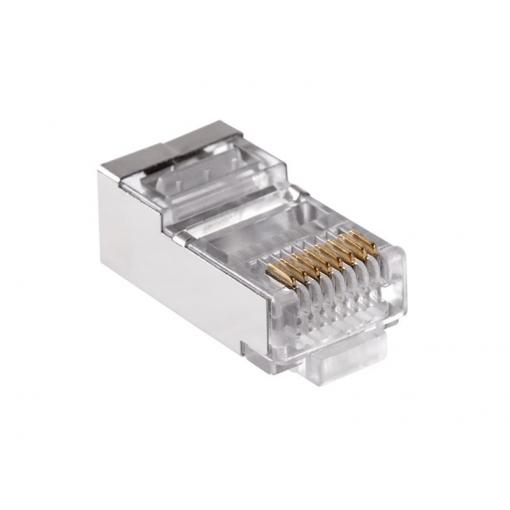 Konektor RJ45 8p-8c (drát) průchozí CAT.5E TEL0073
