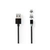 Kabel NEDIS CCGB60630BK20 USB 2v1 2m Black
