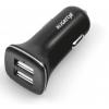 Nabíječka do auta ALIGATOR s 2xUSB výstupem 2,4A, Turbo charge, černá