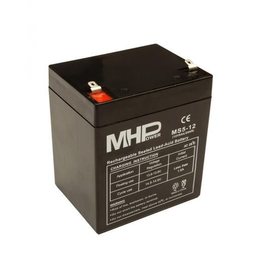 Olověný bezúdržbový akumulátor MHB VRLA AGM 12V/5 Ah  MS5-12 (90x70x101mm)