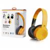 Bluetooth sluchátka ALIGATOR AH02MD, FM, SD karta, hořčicově žlutá