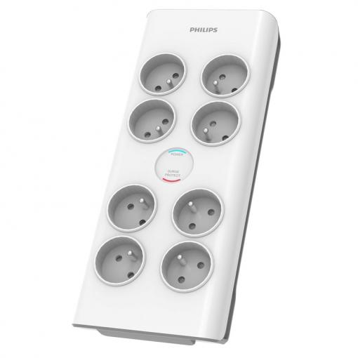 Přepěťová ochrana PHILIPS SPN7080WA/60, 900J, 84 zásuvek, 2m, bílá/šedá